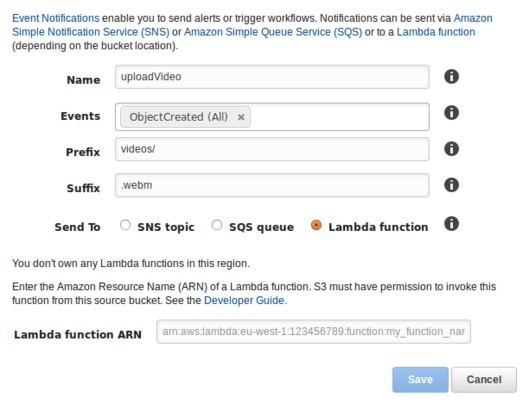 Amazon S3 Event Notification