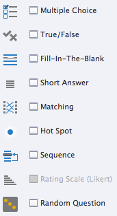 La fonctionnalité de quiz Adobe Captivate propose des options par défaut originales, comme le remplissage d’une zone de texte vide, ou la mise en correspondance de questions/réponses.