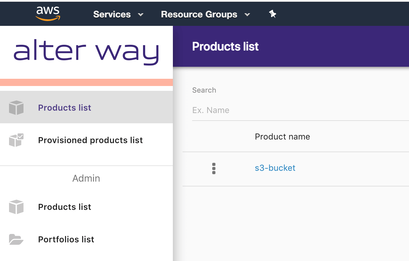 Service Catalog Products